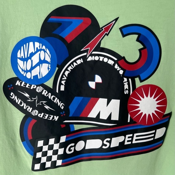 Puma Men's Green BMW Statement Car Short Sleeve Graphic 2 T-Shirt Size XXL - Picture 2 of 6
